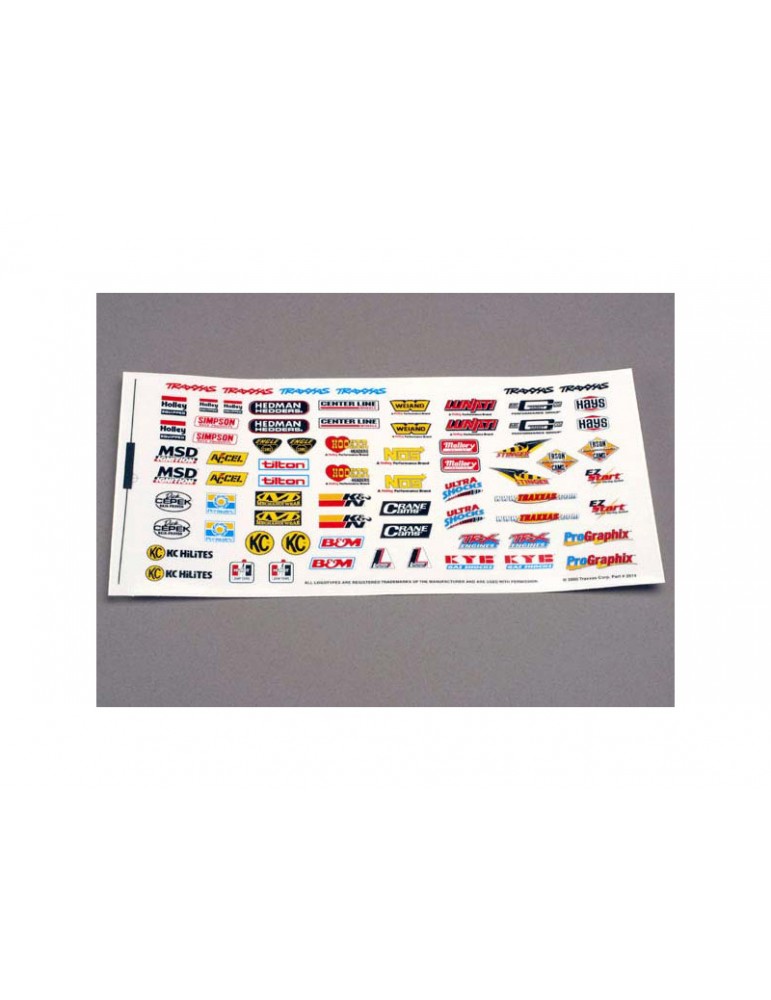 Traxxas Decal sheet, racing sponsors