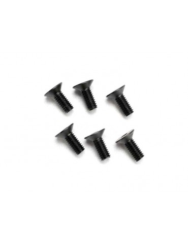 Traxxas Screws, M4x10mm countersunk (hex drive) (6)