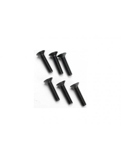 Traxxas Screws, M4x18mm countersunk (hex drive) (6)