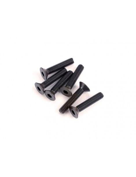 Traxxas Screws, M3x15mm countersunk (hex drive) (6)