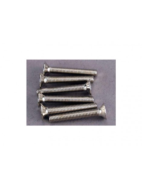 Traxxas Screws, M3x20mm countersunk (hex drive) (6)