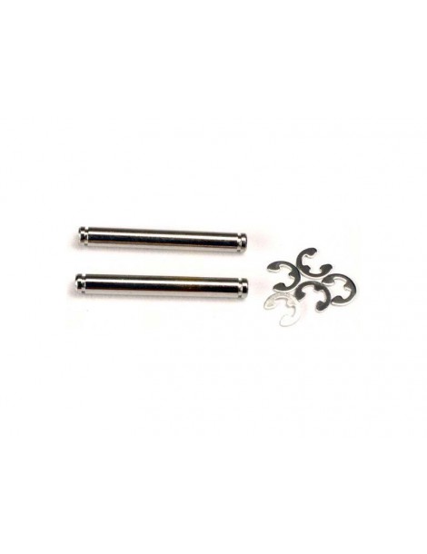 Traxxas Suspension pins, 26mm (kingpins) (2)/ E-clips (4)