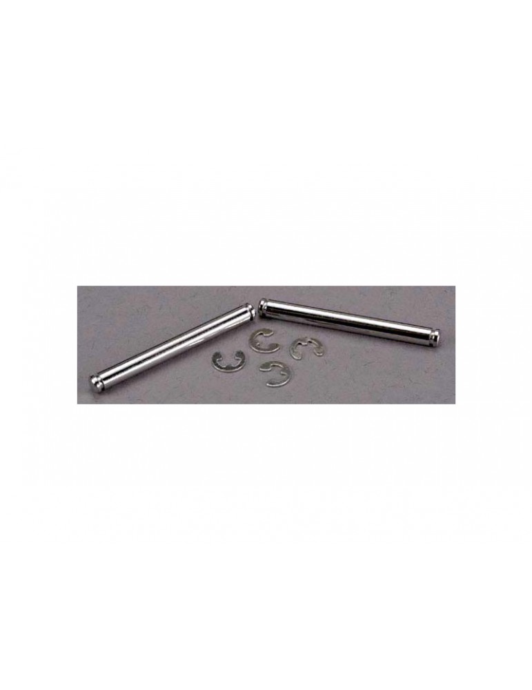 Traxxas Suspension pins, 31.5mm, chrome (2) w/ E-clips (4)
