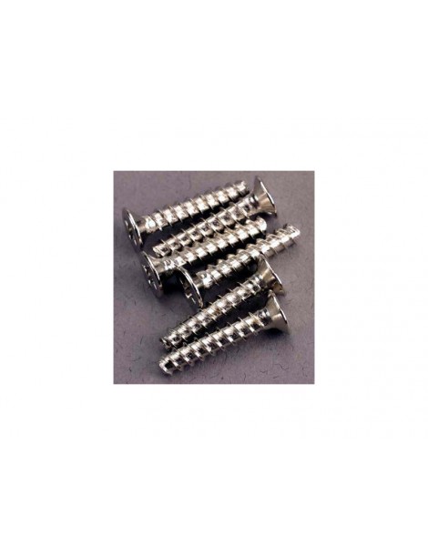 Traxxas Screws, 3x15mm countersunk self-tapping (6)