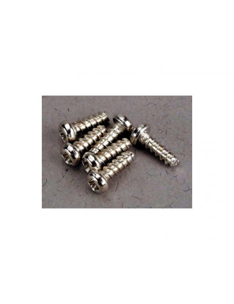 Traxxas Screws, 2x6mm roundhead self-tapping (6)