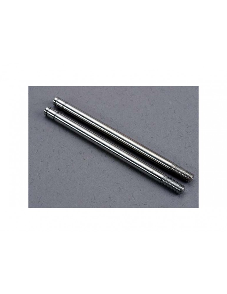 Traxxas Shock shafts, steel, chrome finish (X-long) (2)