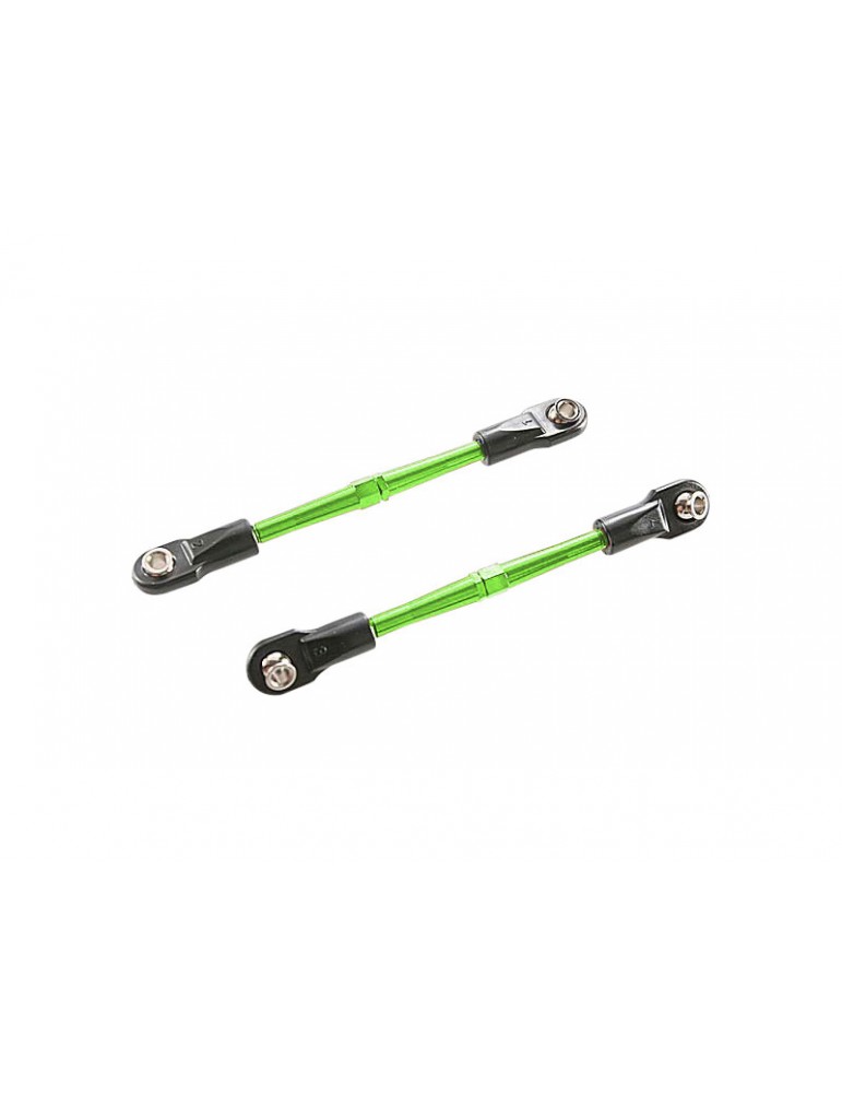 Traxxas Turnbuckles, aluminum (green-anodized), toe links, 59mm (2)