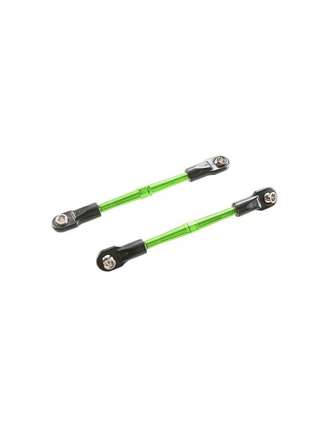 Traxxas Turnbuckles, aluminum (green-anodized), toe links, 59mm (2)