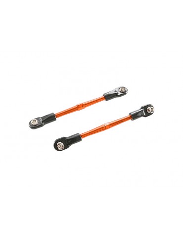 Traxxas Turnbuckles, aluminum (orange-anodized), toe links, 59mm (2)