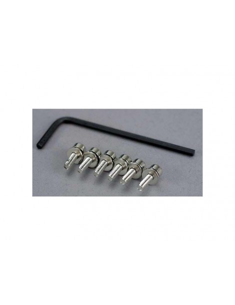 Traxxas Screws, 3x10mm caphead machine (hex drive) (6)/ lockwashers (6)