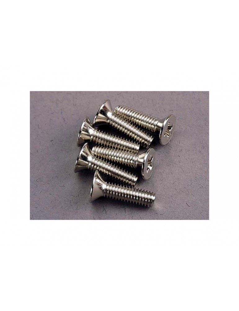 Traxxas Screws, 4x15mm countersunk machine (6)