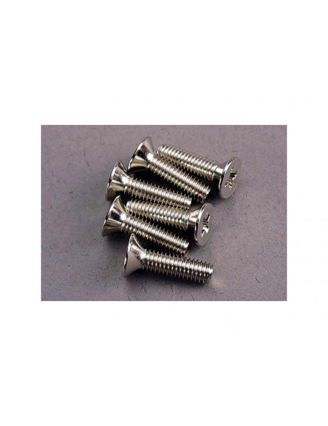 Traxxas Screws, 4x15mm countersunk machine (6)