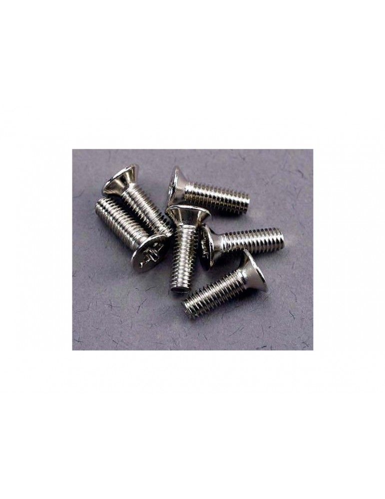 Traxxas Screws, M3x10mm countersunk machine (6)