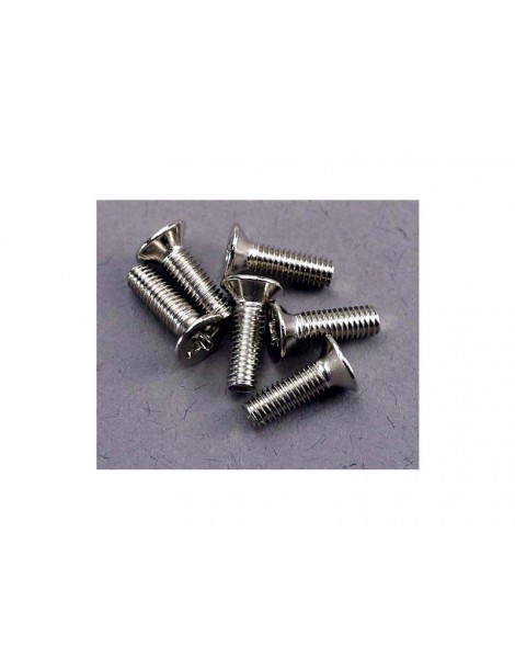 Traxxas Screws, M3x10mm countersunk machine (6)