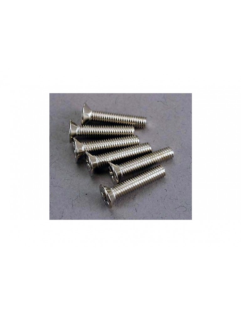 Traxxas Screws, M3x15mm countersunk machine (6)