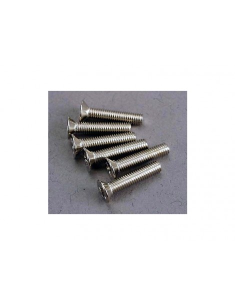Traxxas Screws, M3x15mm countersunk machine (6)