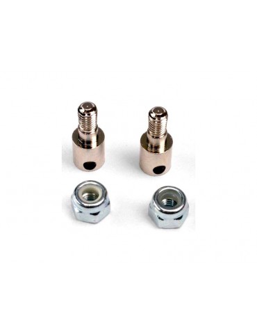 Traxxas Rod guides (2)/ 3mm nylon locknuts (2)