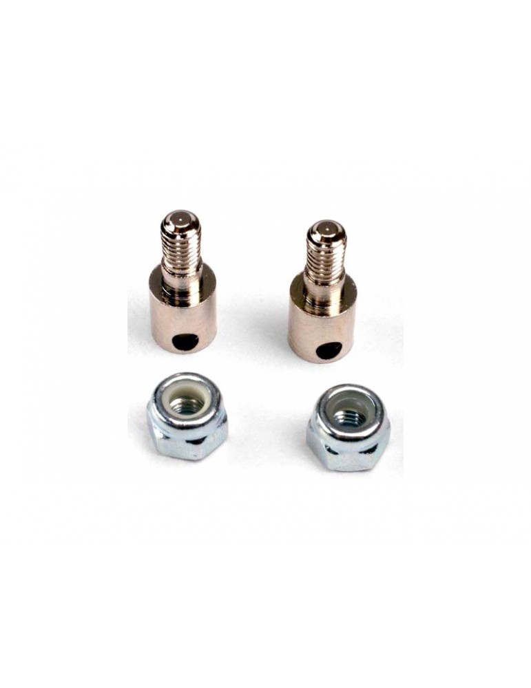 Traxxas Rod guides (2)/ 3mm nylon locknuts (2)