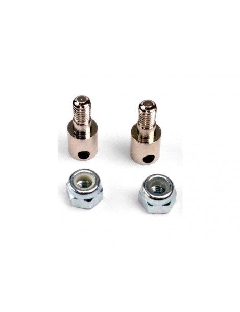 Traxxas Rod guides (2)/ 3mm nylon locknuts (2)
