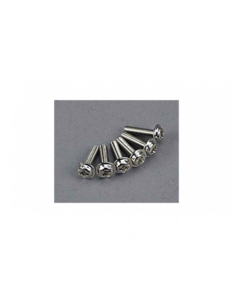 Traxxas Screws, 3x12mm washerhead machine (6)