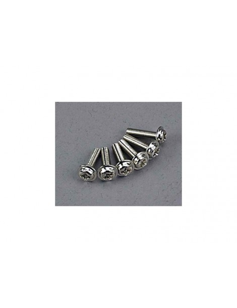 Traxxas Screws, 3x12mm washerhead machine (6)