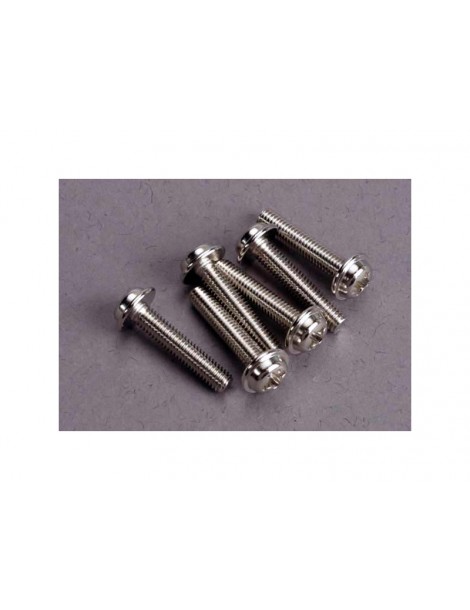 Traxxas Screws, 3x15mm washerhead machine (6)