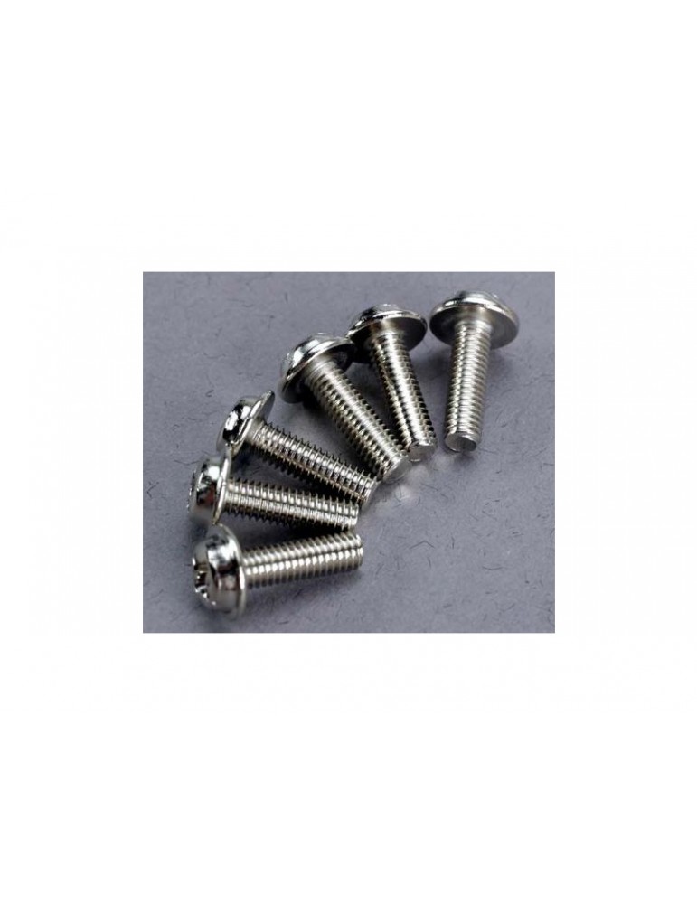 Traxxas Screws, M3x10mm washerhead machine (6)