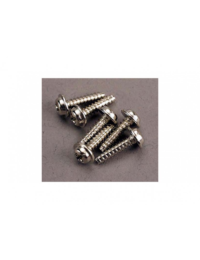 Traxxas Screws, 3x12mm washerhead self-tapping (6)