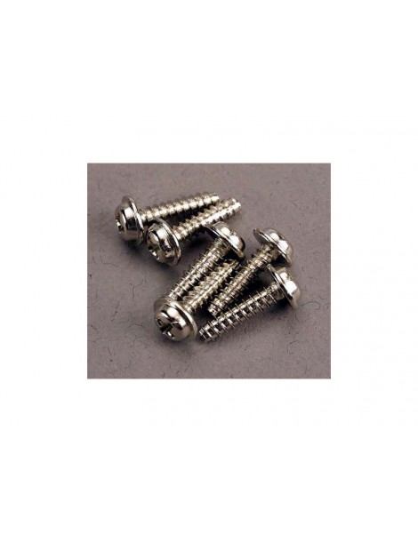 Traxxas Screws, 3x12mm washerhead self-tapping (6)