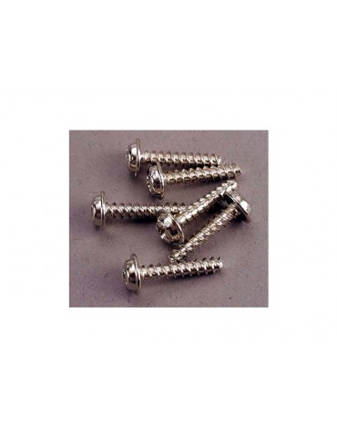 Traxxas Screws, 3x15mm washerhead self-tapping (6)