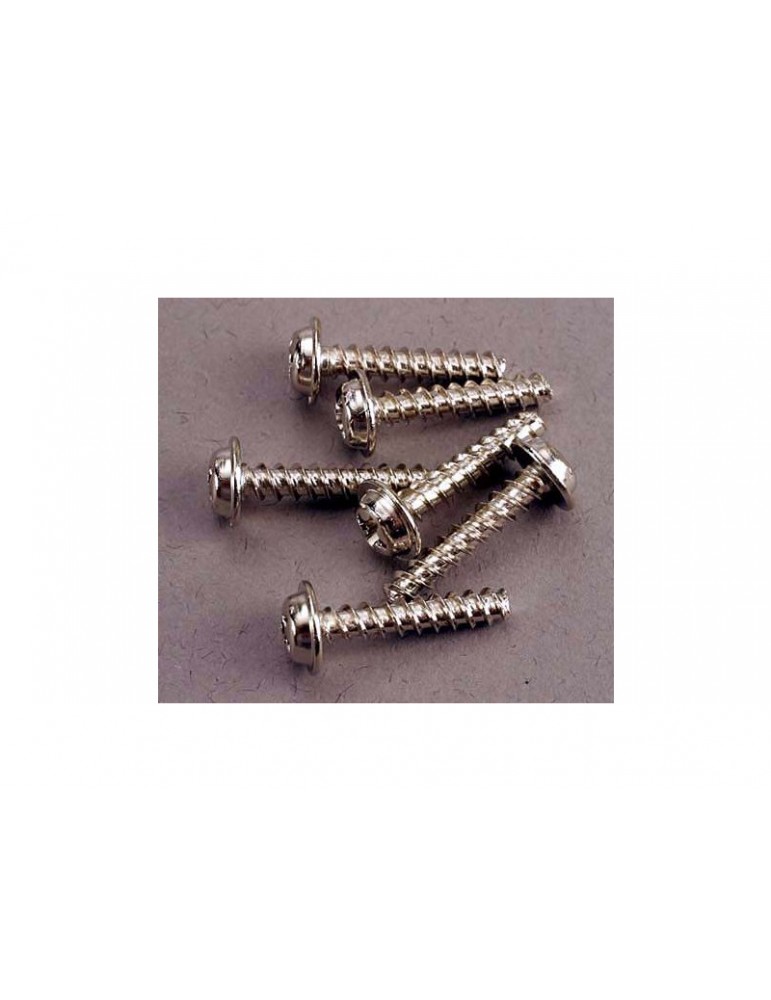 Traxxas Screws, 3x15mm washerhead self-tapping (6)