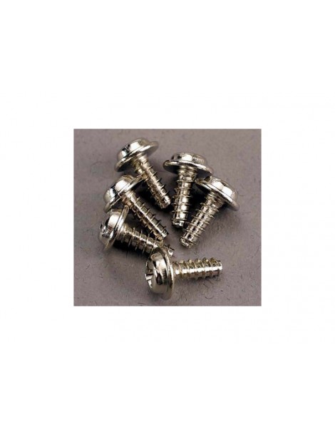 Traxxas Screws, 3x8mm washerhead self-tapping (6)