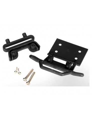 Traxxas Bumper, front / bumper mount, front (black)
