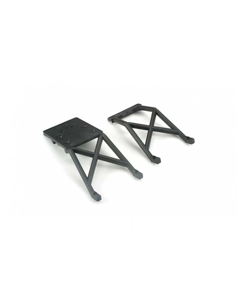 Traxxas Skid plates, front & rear (black)