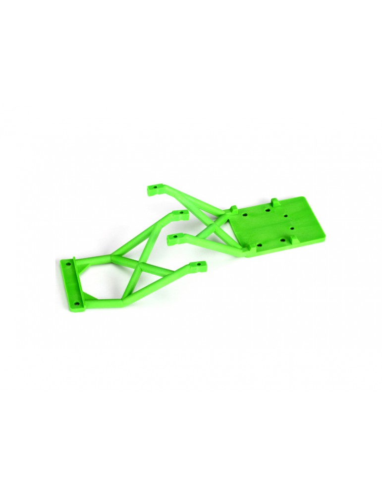 Traxxas Skid plates, front & rear (green)