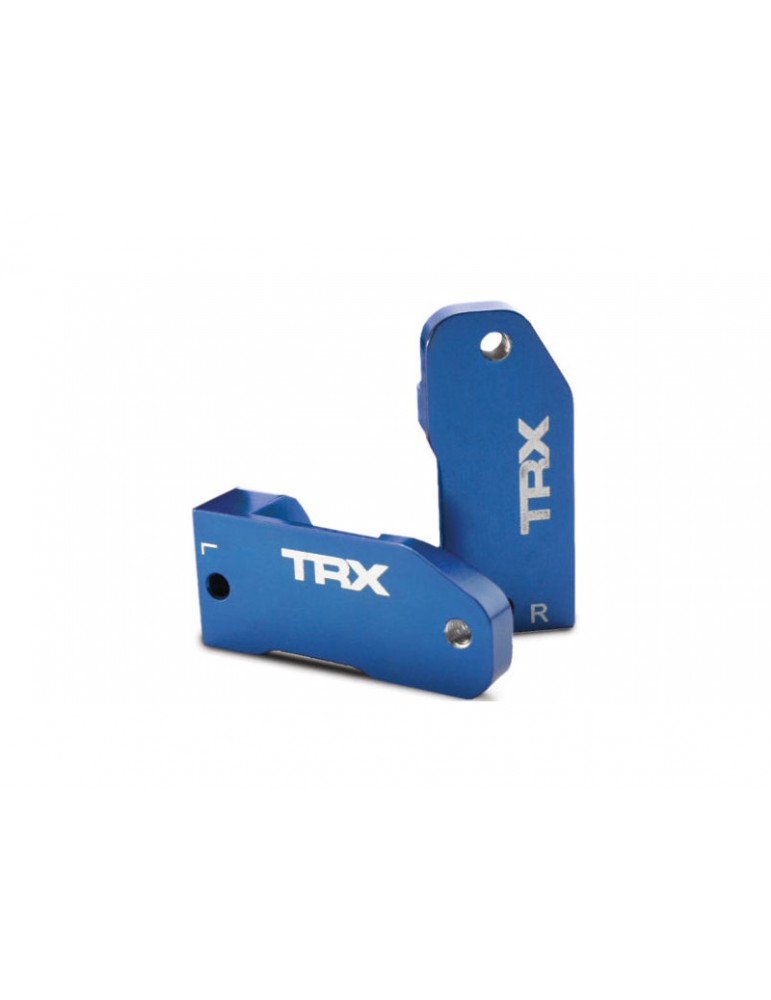 Traxxas Caster blocks, 30-degree, blue-anodized 6061-T6 aluminum (left & right)