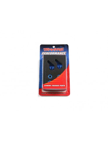 Traxxas Steering blocks, 6061-T6 aluminum (blue-anodized)