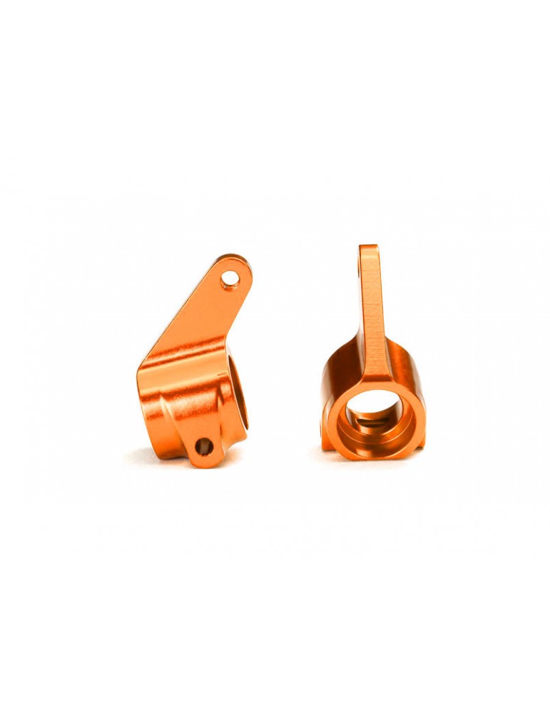 Traxxas Steering blocks, 6061-T6 aluminum (orange-anodized)