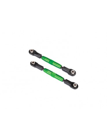 Traxxas Camber links, tubes, 7075-T6 aluminum (green-anodized) (83mm) (2)/ rod ends