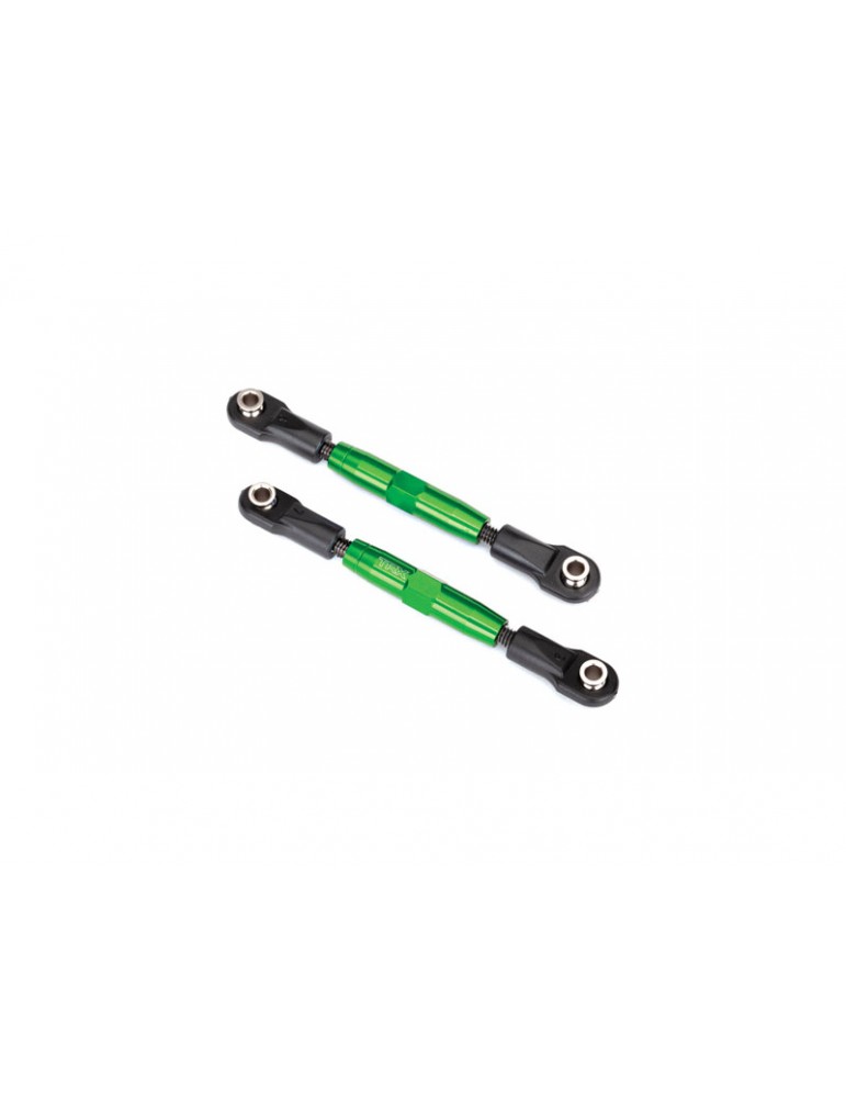 Traxxas Camber links, tubes, 7075-T6 aluminum (green-anodized) (83mm) (2)/ rod ends