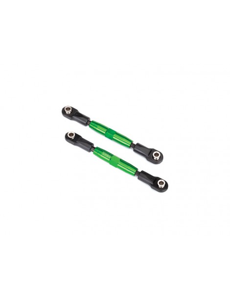 Traxxas Camber links, tubes, 7075-T6 aluminum (green-anodized) (83mm) (2)/ rod ends