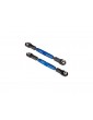 Traxxas Camber links, tubes, 7075-T6 aluminum (blue-anodized) (83mm) (2)/ rod ends