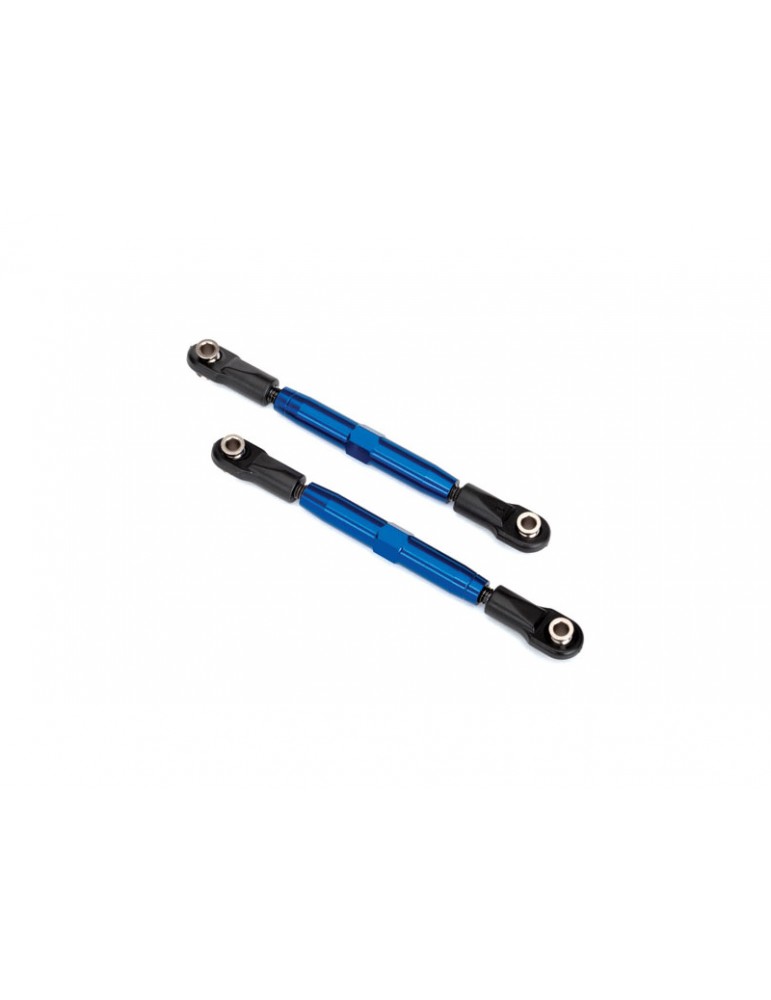 Traxxas Camber links, tubes, 7075-T6 aluminum (blue-anodized) (73mm) (2)/ rod ends