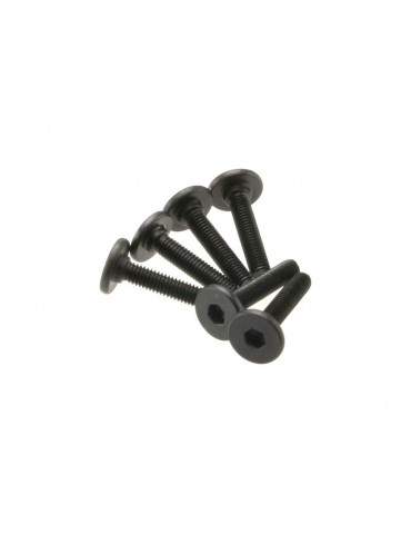 Traxxas Screws, 3x15mm flat-head machine (hex drive) (6)