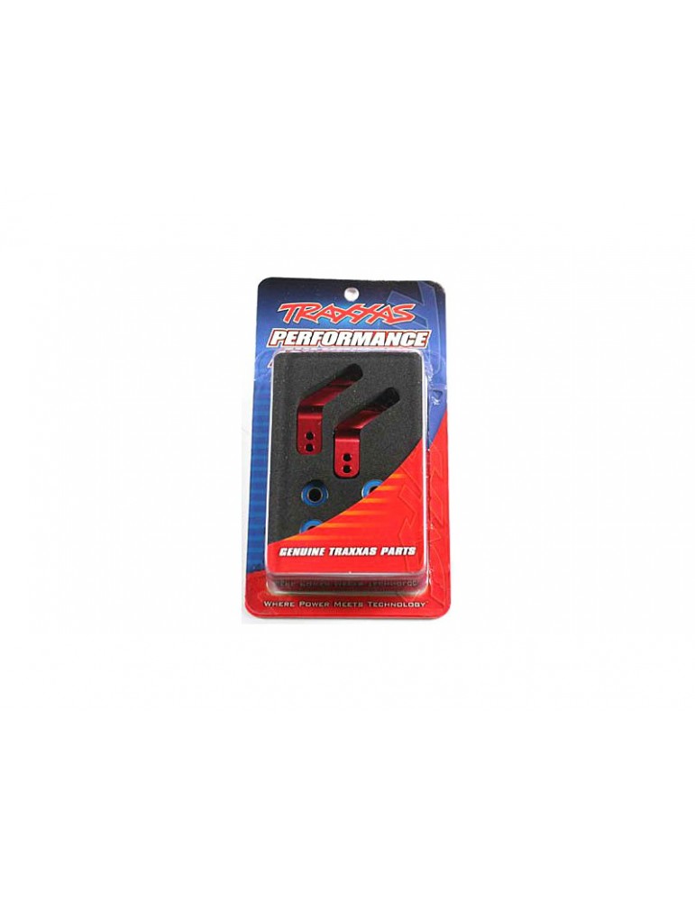 Traxxas Stub axle carriers, 6061-T6 aluminum (red-anodized)