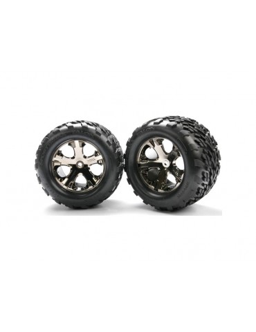 Traxxas Wheels 2.8", All-Star black chrome wheels, 29mm, Talon tires, foam inserts (2)