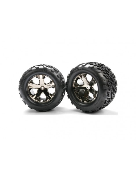 Traxxas Wheels 2.8", All-Star black chrome wheels, 29mm, Talon tires, foam inserts (2)