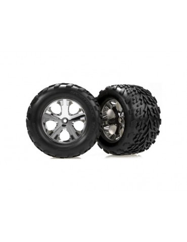 Traxxas Wheels 2.8", All-Star chrome wheels, 19mm, Talon tires, foam inserts (2)