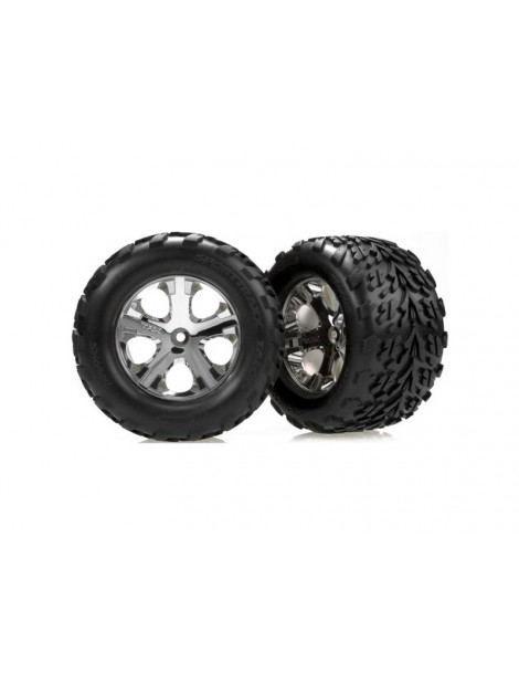 Traxxas Wheels 2.8", All-Star chrome wheels, 19mm, Talon tires, foam inserts (2)
