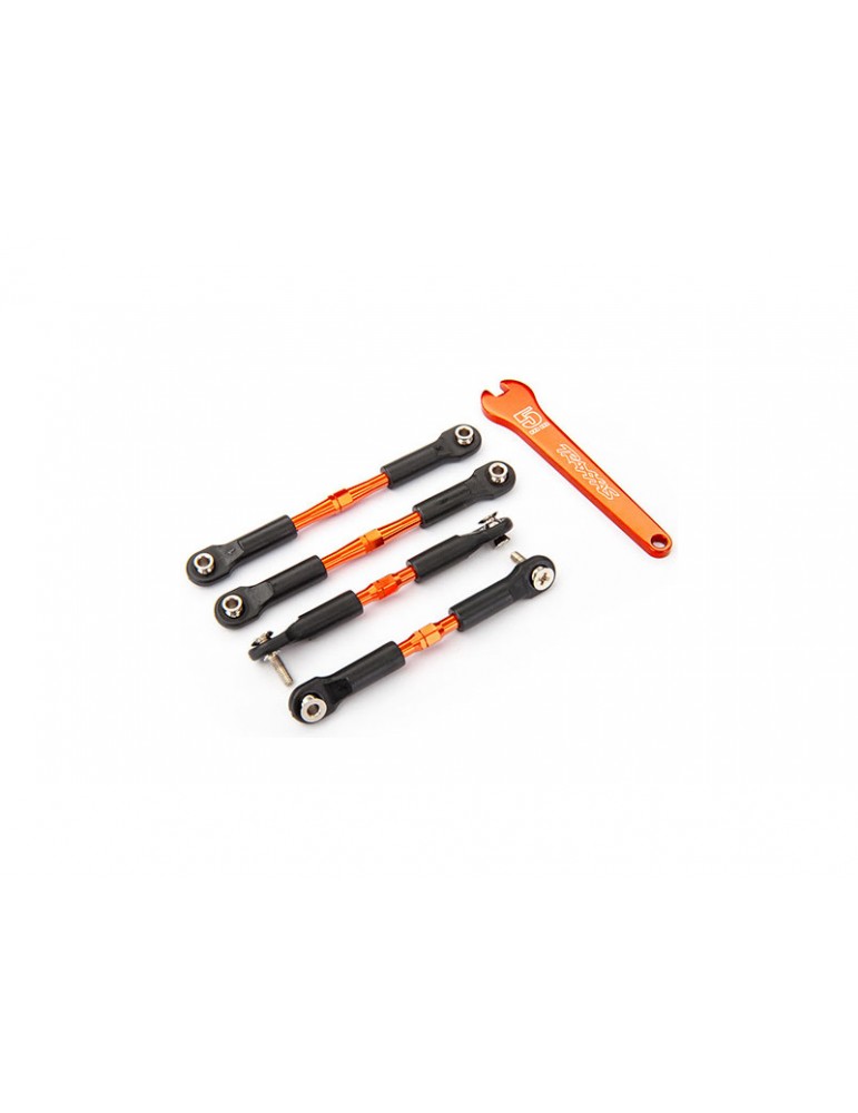 Traxxas Turnbuckles, aluminum (orange-anodized), camber links, front, 39mm (2), rear, 49mm (2)